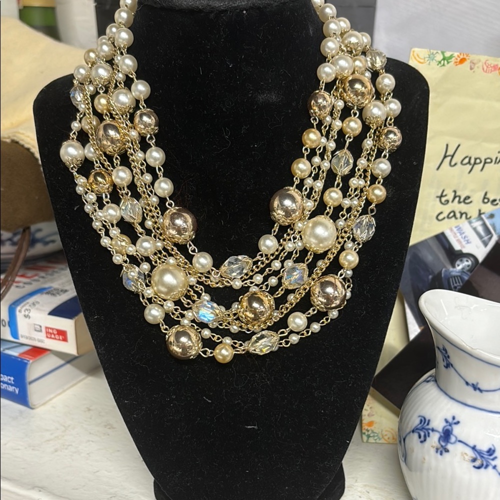 Vintage made in japan elegant choker multiple strands